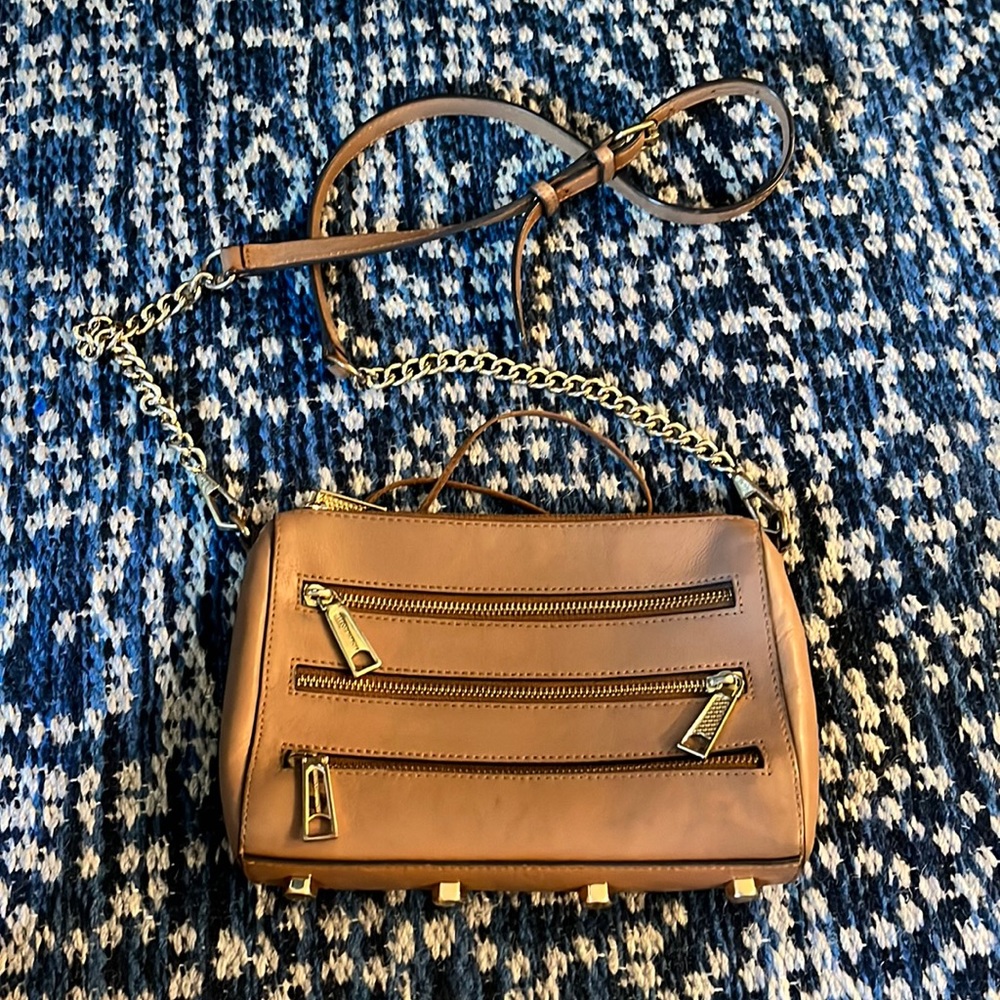 Rebecca Minkoff Brown 5 Zip Crossbody